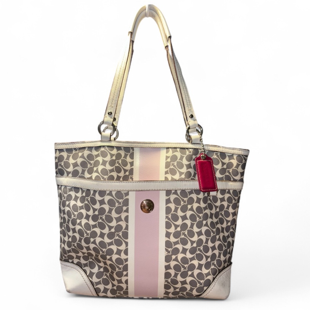 Coach Chelsea Heritage Signature Stripe Tote Bag